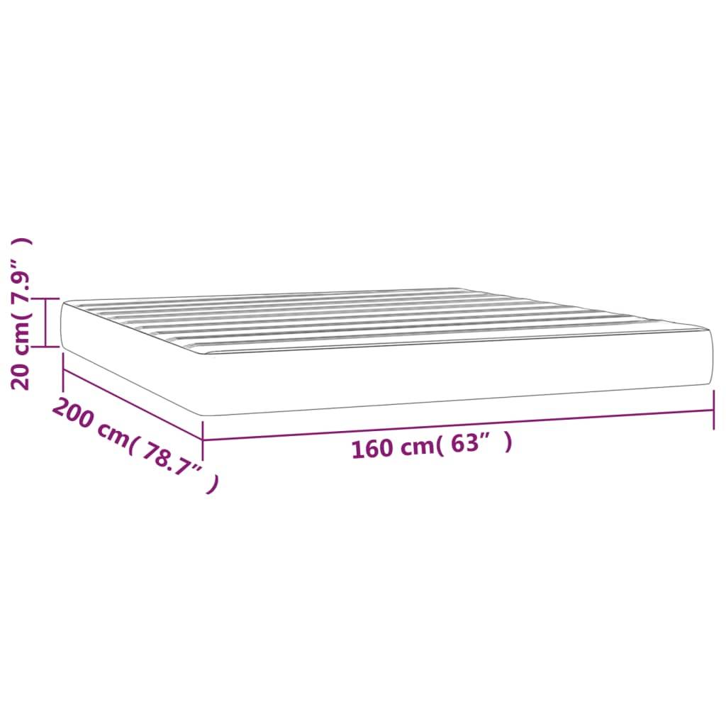 vidaXL Taschenfederkernmatratze Blau 160x200x20 cm Stoff