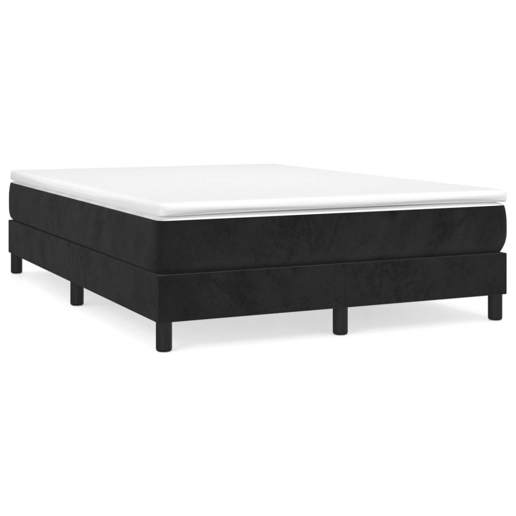 vidaXL Bettgestell ohne Matratze Schwarz 140x200 cm Samt