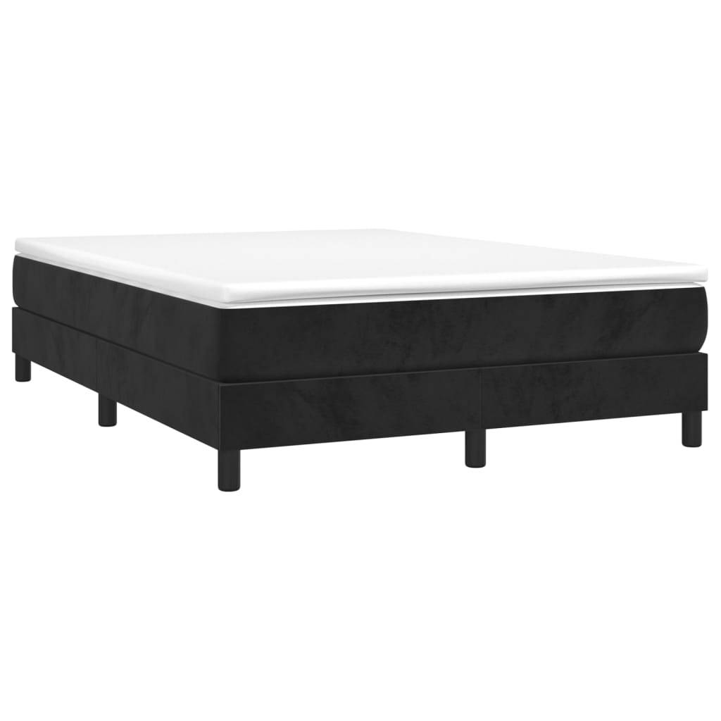 vidaXL Bettgestell ohne Matratze Schwarz 140x200 cm Samt