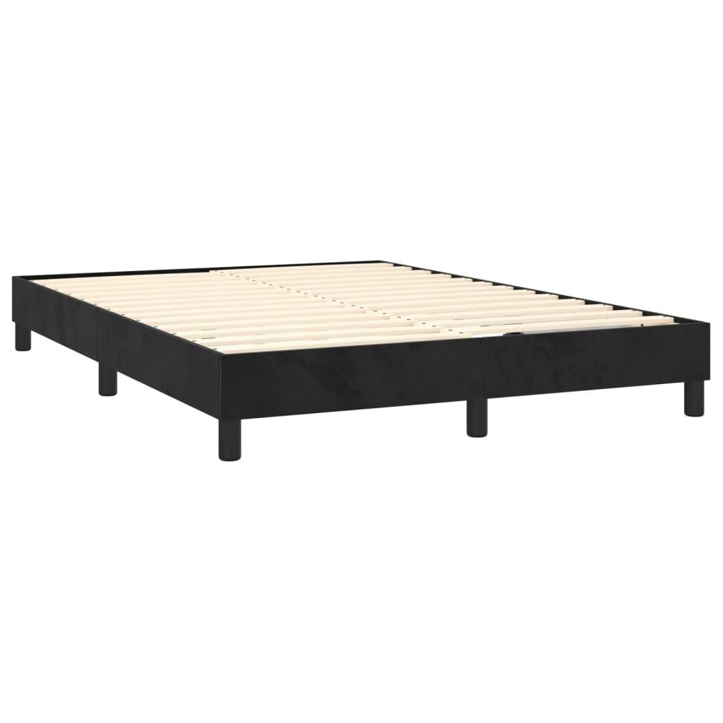 vidaXL Bettgestell ohne Matratze Schwarz 140x200 cm Samt