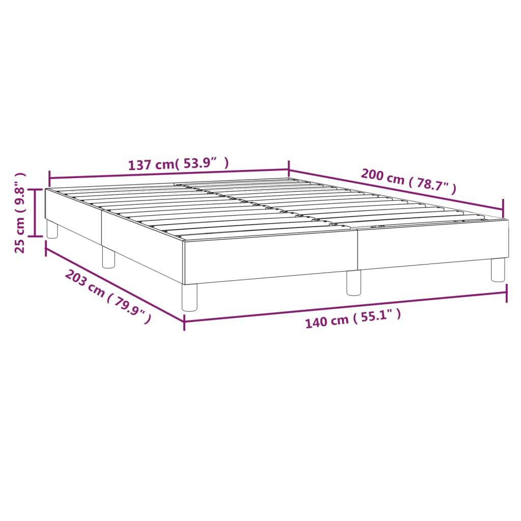 vidaXL Bettgestell ohne Matratze Schwarz 140x200 cm Samt