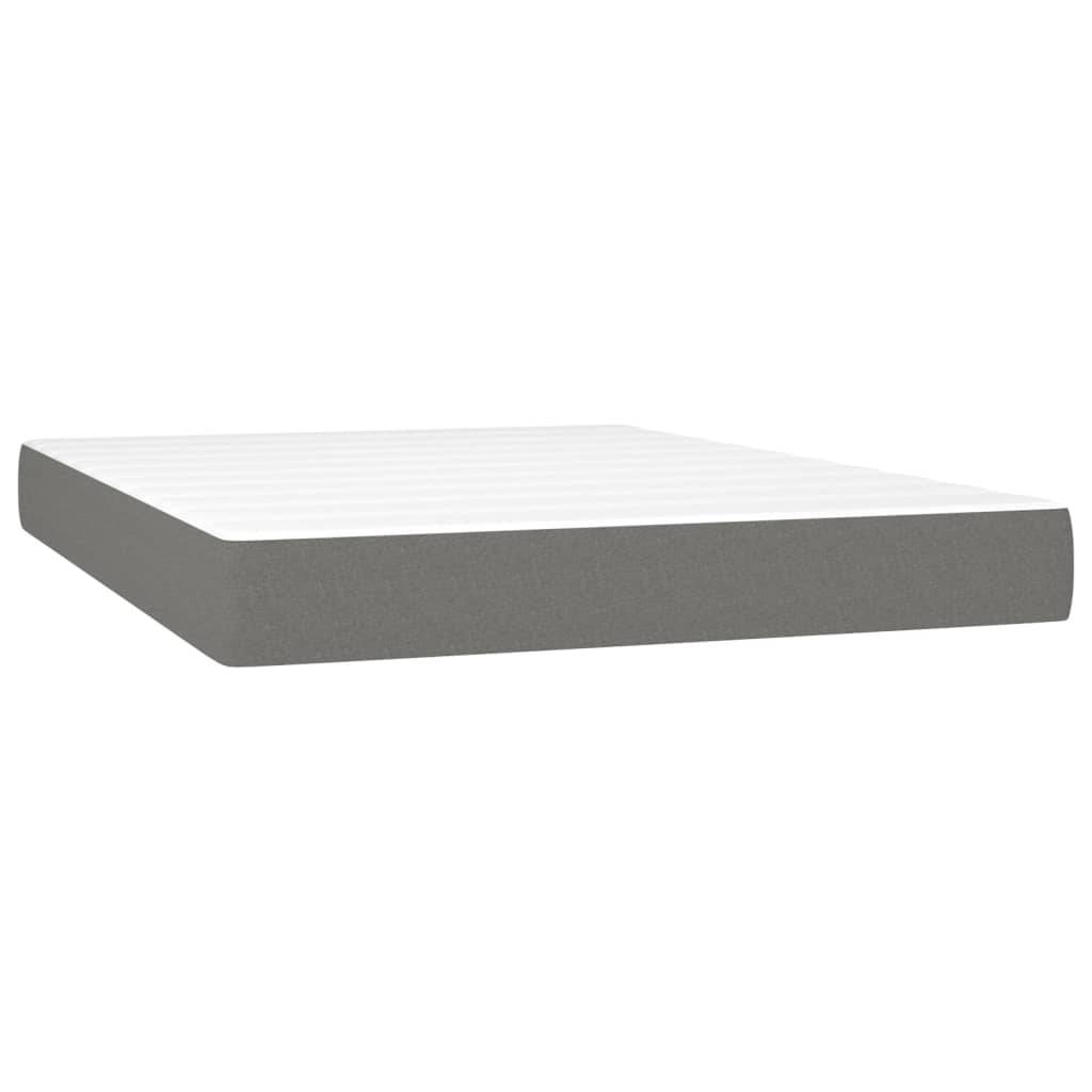 vidaXL Taschenfederkernmatratze Dunkelgrau 140x200x20 cm Stoff