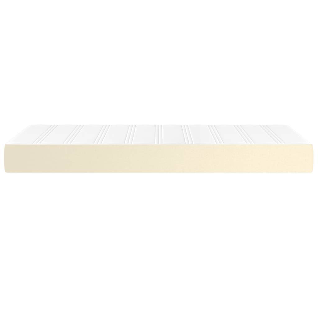 vidaXL Taschenfederkernmatratze Creme 90x200x20 cm Kunstleder