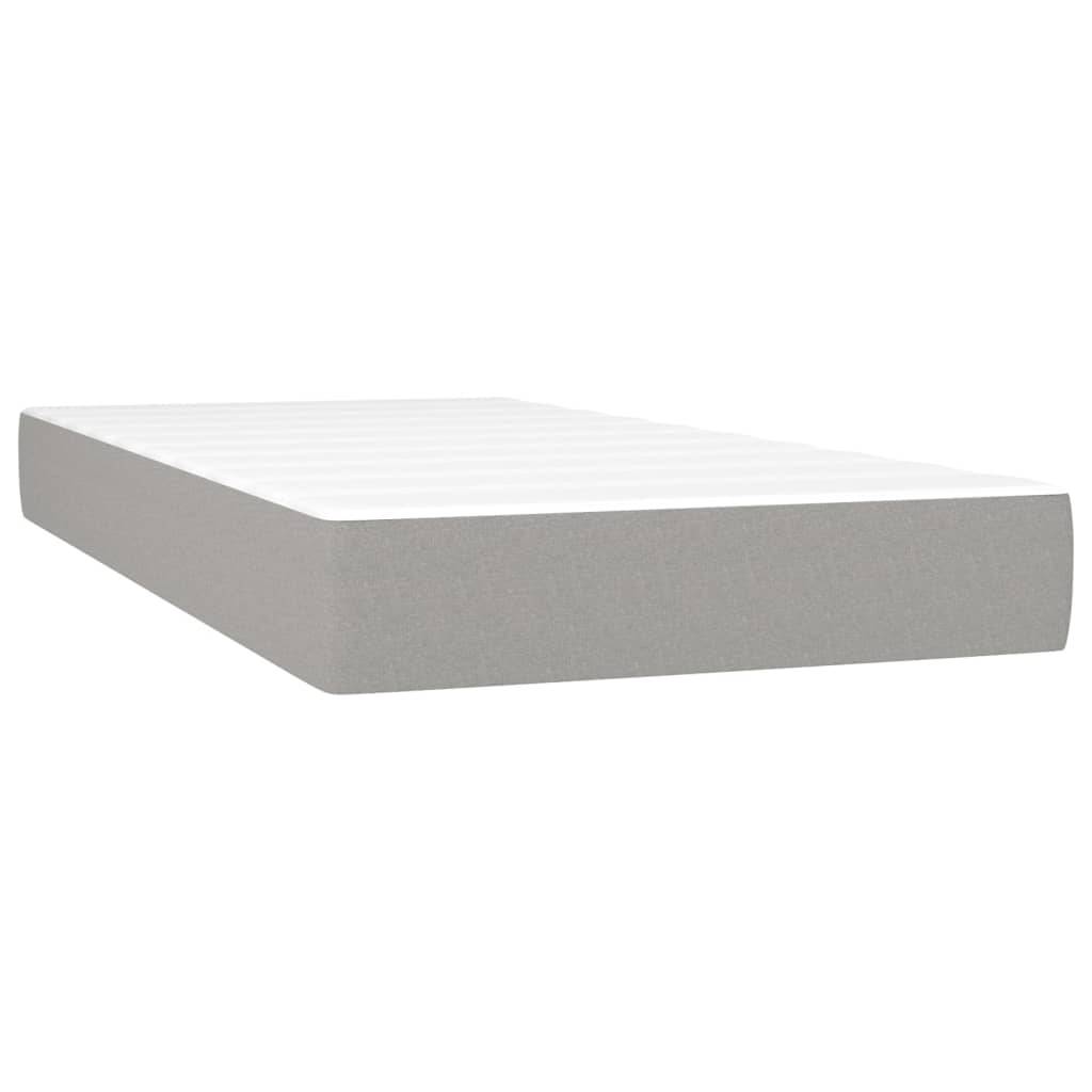 vidaXL Taschenfederkernmatratze Hellgrau 80x200x20 cm Stoff