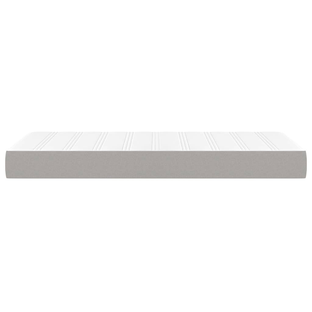 vidaXL Taschenfederkernmatratze Hellgrau 80x200x20 cm Stoff
