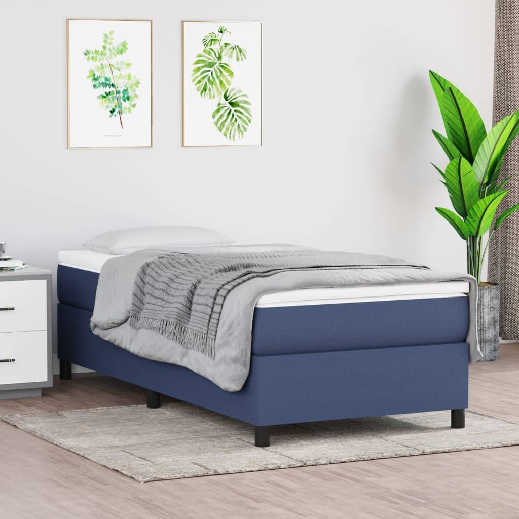 vidaXL Bettgestell Blau 80x200 cm Stoff