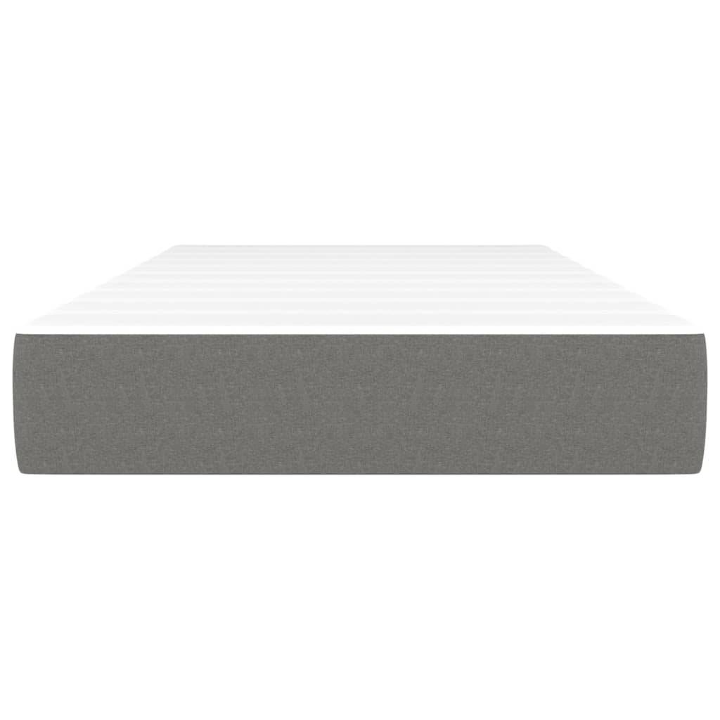 vidaXL Taschenfederkernmatratze Dunkelgrau 90x190x20 cm Stoff