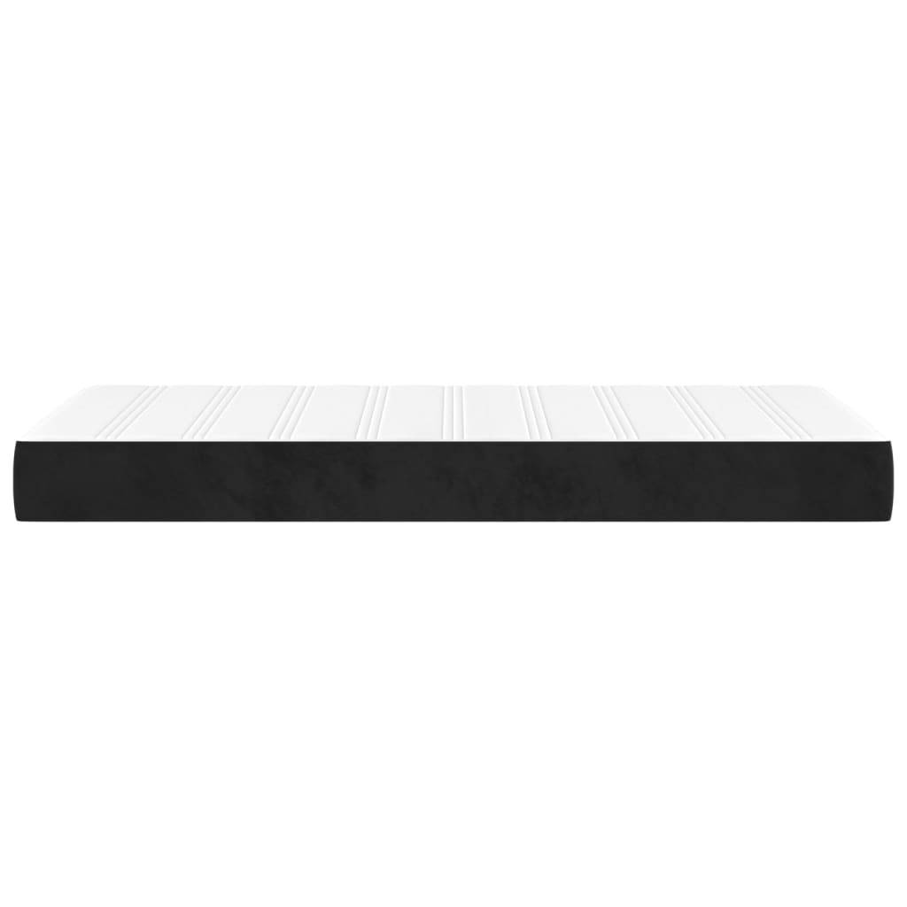 vidaXL Taschenfederkernmatratze Schwarz 90x200x20 cm Samt