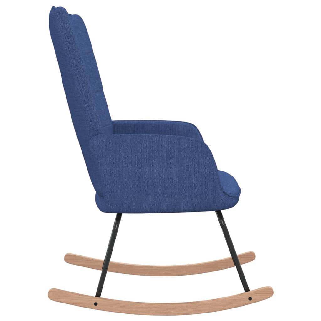 vidaXL Schaukelstuhl Blau Stoff