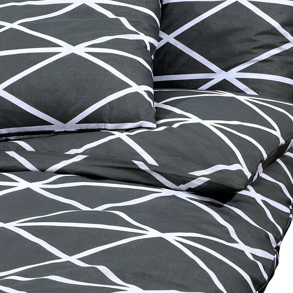 vidaXL Bettwäsche-Set Grau 220x240 cm Baumwolle