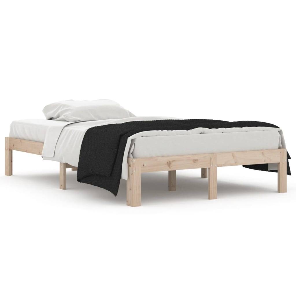 vidaXL Massivholzbett 120x190 cm
