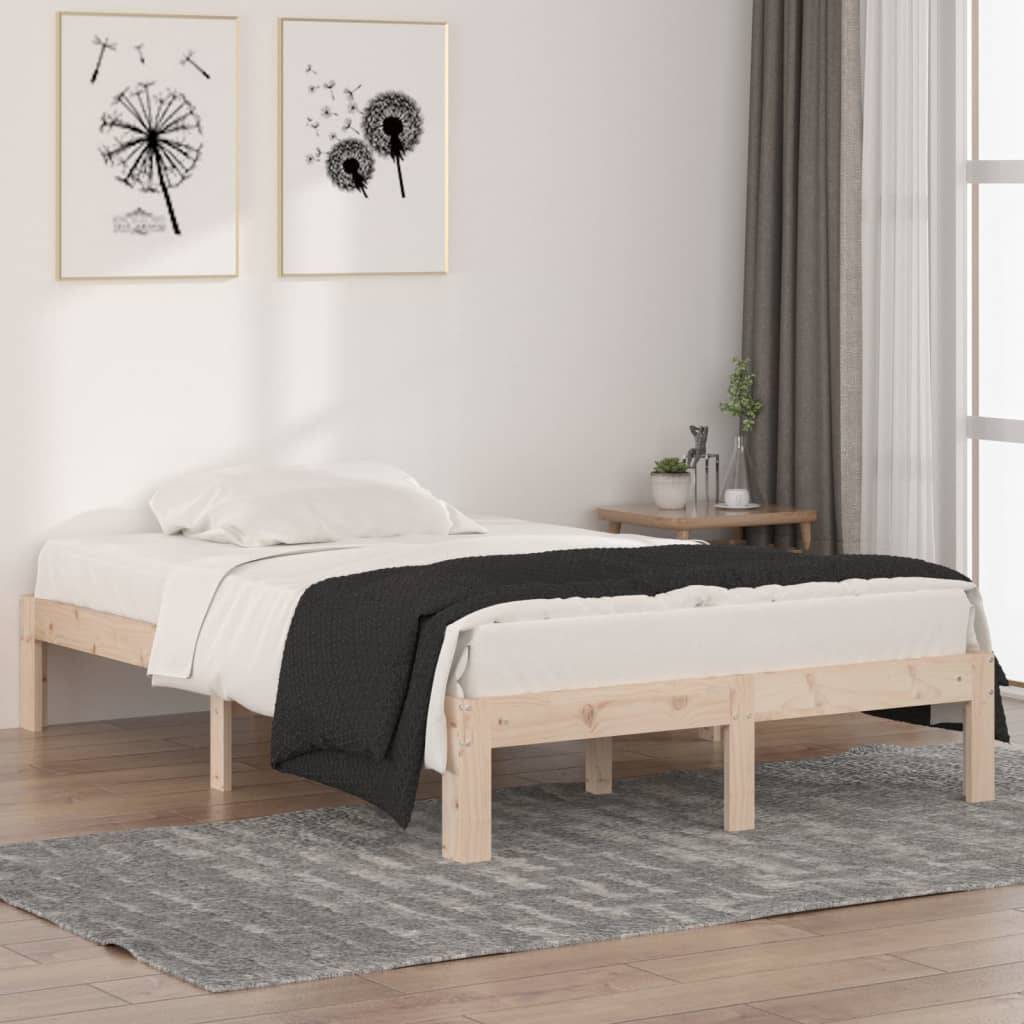vidaXL Massivholzbett 120x190 cm