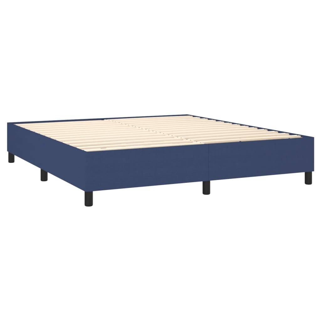 vidaXL Bettgestell ohne Matratze Blau 160x200 cm Stoff