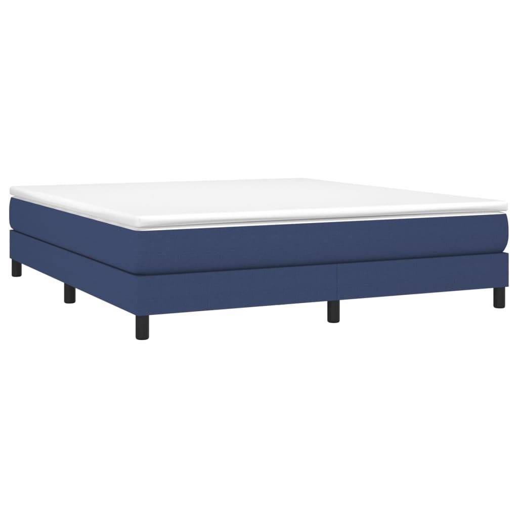 vidaXL Bettgestell ohne Matratze Blau 180x200 cm Stoff