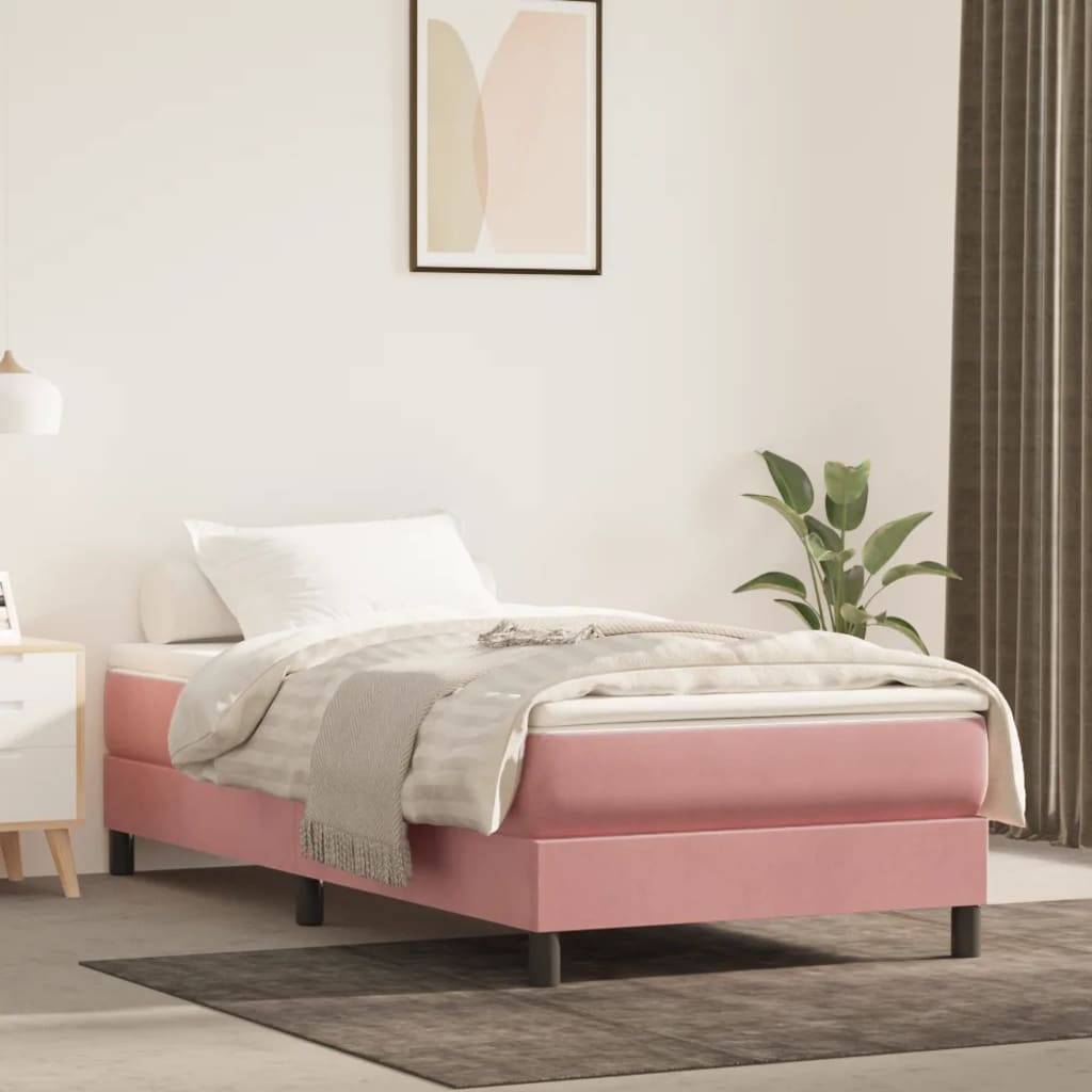vidaXL Bettgestell Rosa 90x200 cm Samt