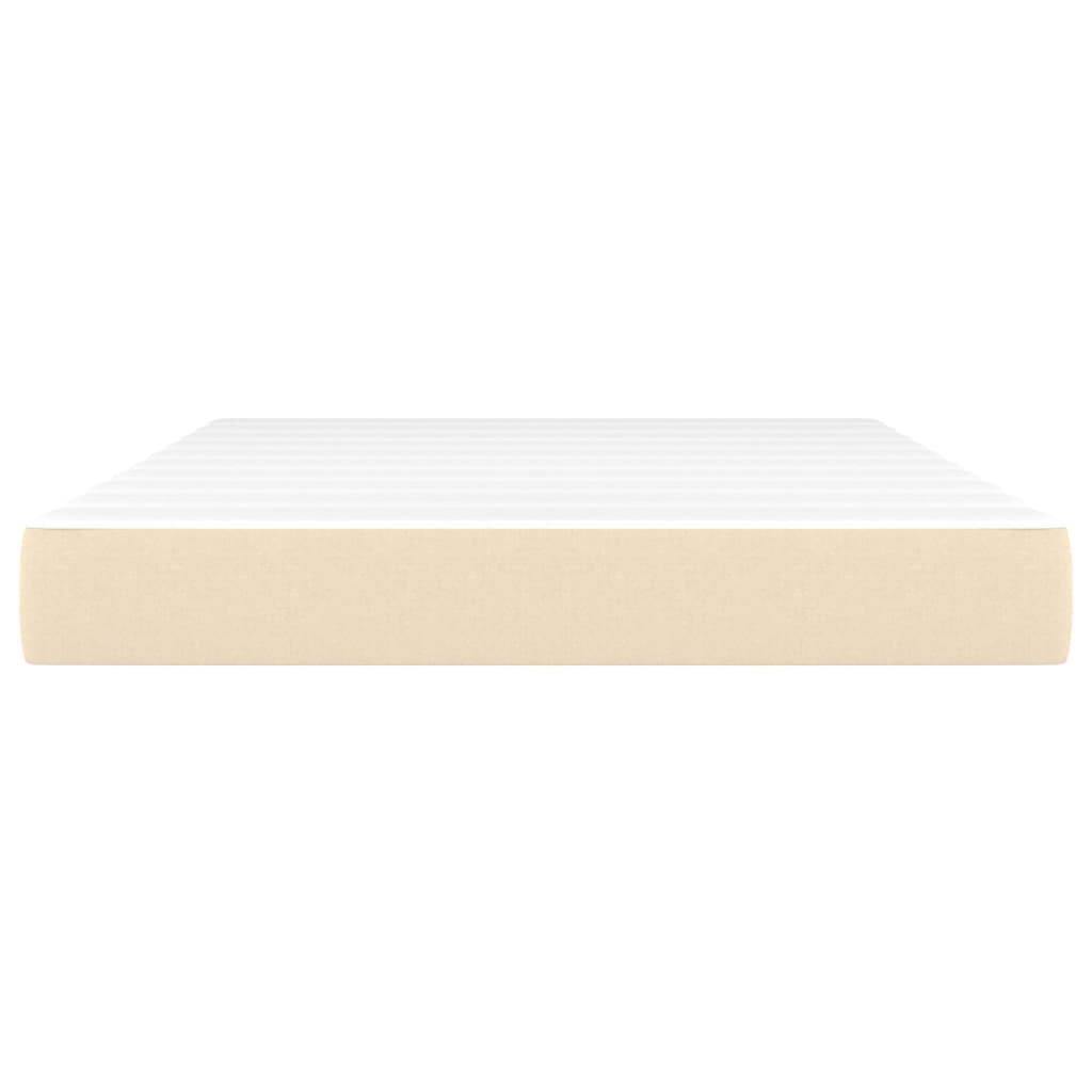 vidaXL Taschenfederkernmatratze Creme 140x190x20 cm Stoff
