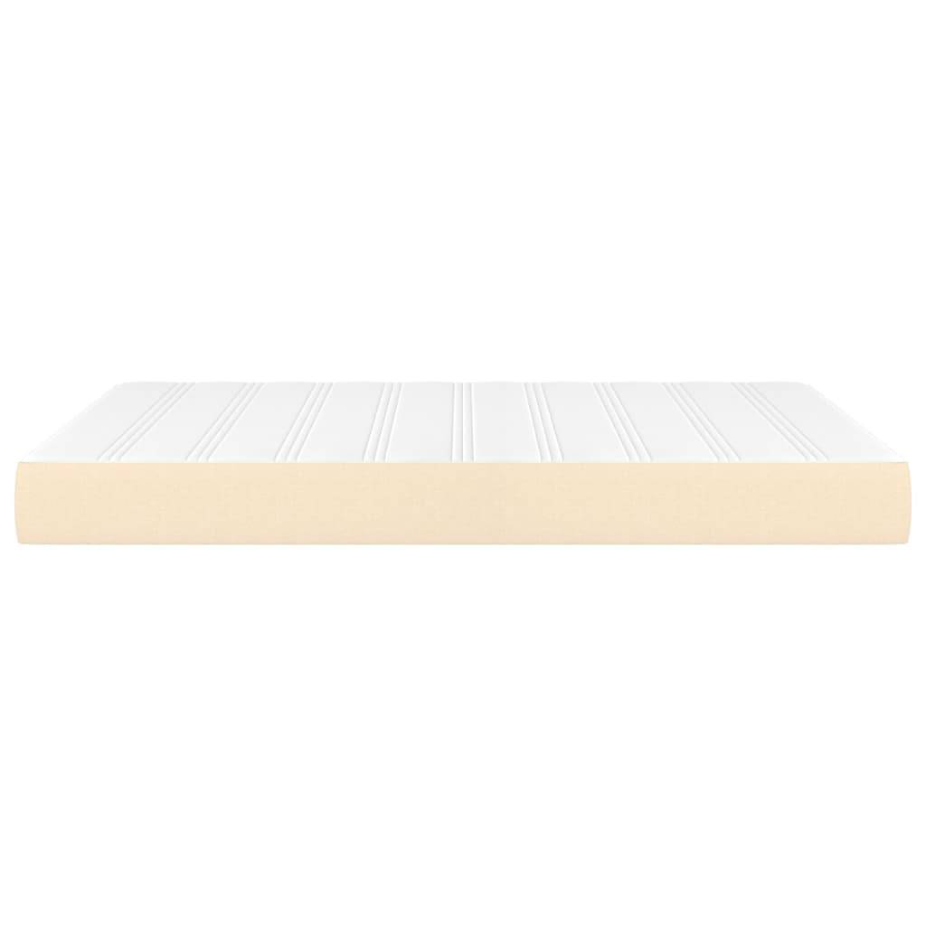 vidaXL Taschenfederkernmatratze Creme 140x190x20 cm Stoff