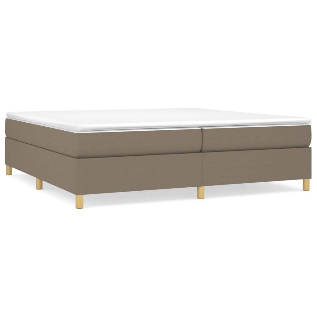 vidaXL Bettgestell ohne Matratze Taupe 200x200 cm Stoff