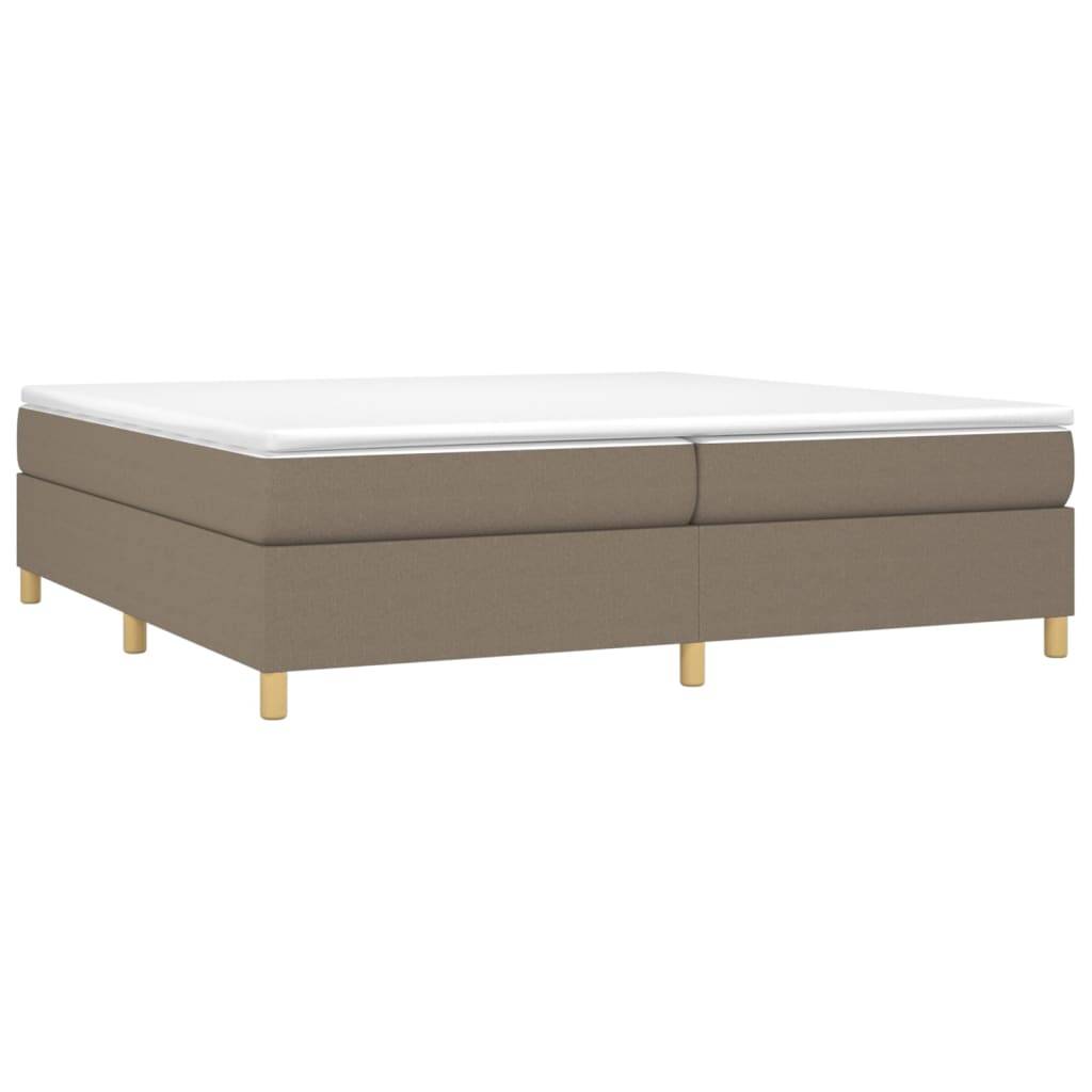 vidaXL Bettgestell ohne Matratze Taupe 200x200 cm Stoff