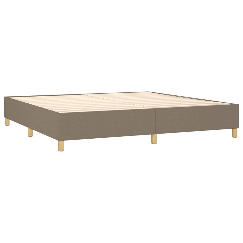 vidaXL Bettgestell ohne Matratze Taupe 200x200 cm Stoff