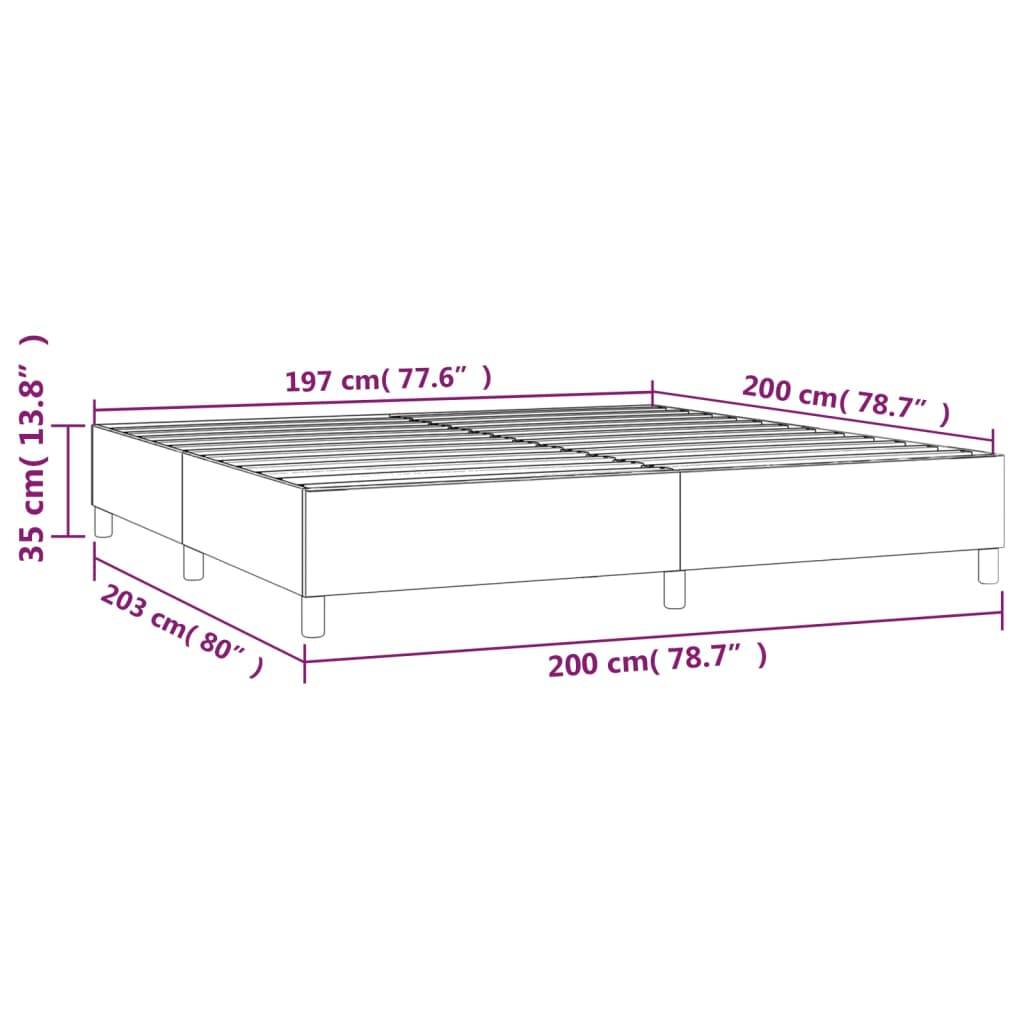 vidaXL Bettgestell ohne Matratze Taupe 200x200 cm Stoff