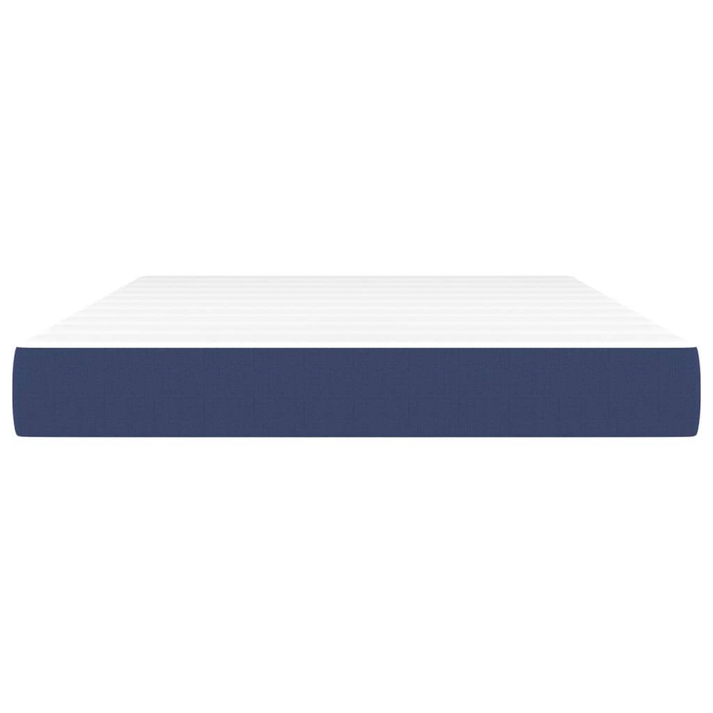 vidaXL Taschenfederkernmatratze Blau 140x190x20 cm Stoff
