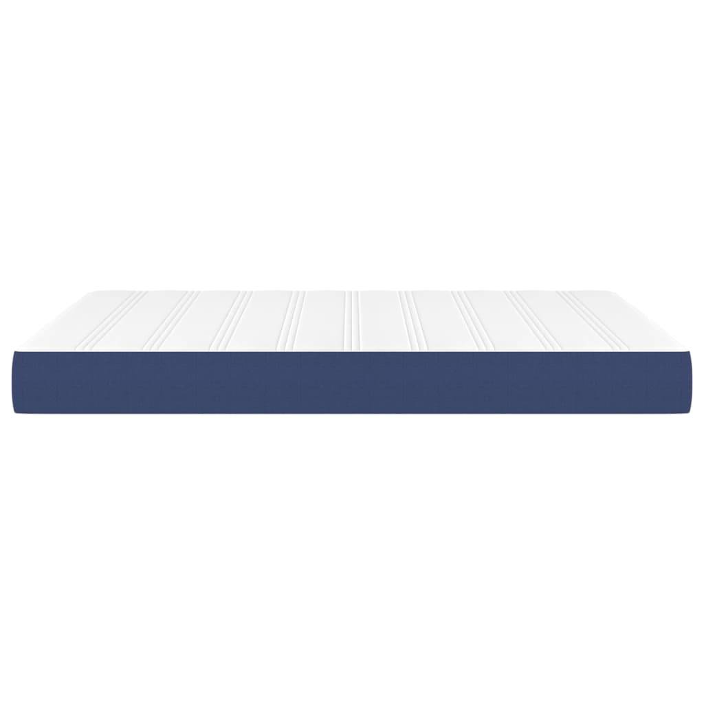 vidaXL Taschenfederkernmatratze Blau 140x190x20 cm Stoff