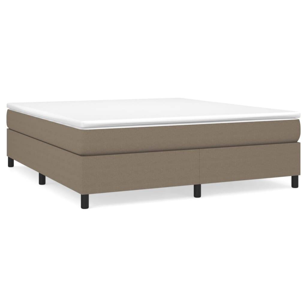 vidaXL Bettgestell ohne Matratze Taupe 160x200 cm Stoff