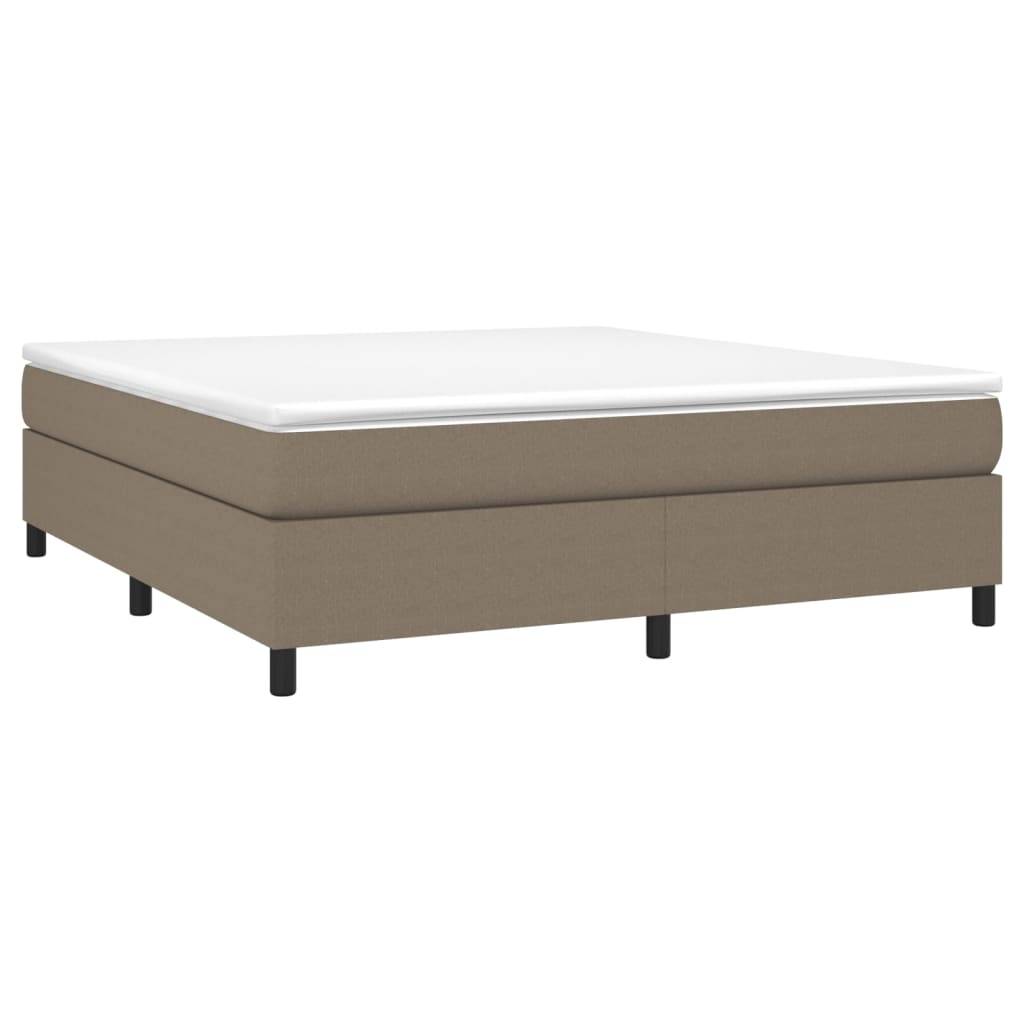 vidaXL Bettgestell ohne Matratze Taupe 160x200 cm Stoff