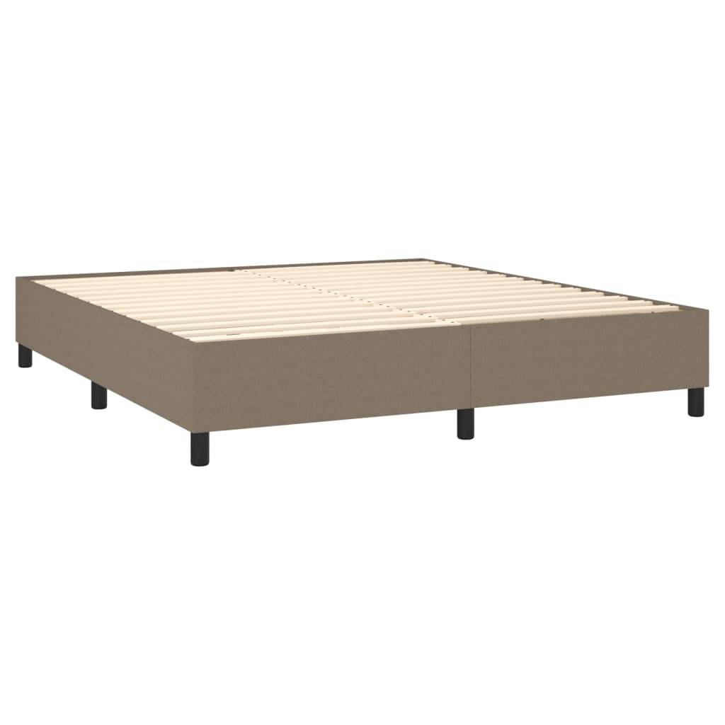 vidaXL Bettgestell ohne Matratze Taupe 160x200 cm Stoff