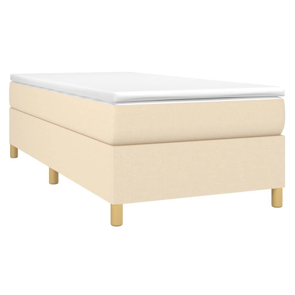 vidaXL Bettgestell Creme 90x190 cm Stoff