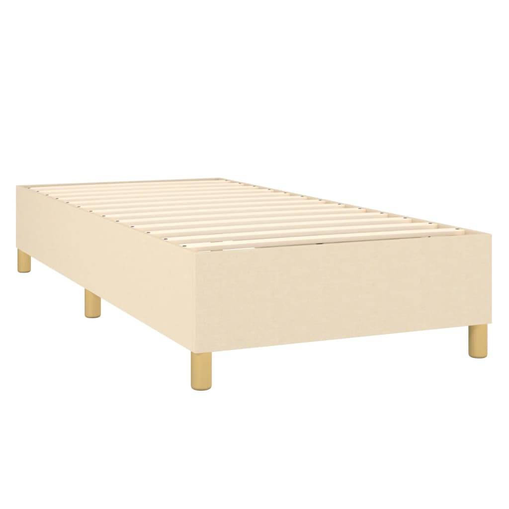 vidaXL Bettgestell Creme 90x190 cm Stoff