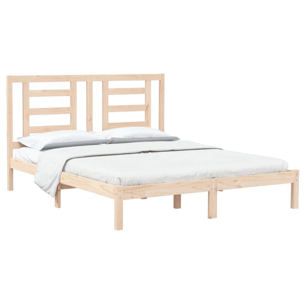 vidaXL Massivholzbett ohne Matratze 150x200 cm Kiefernholz