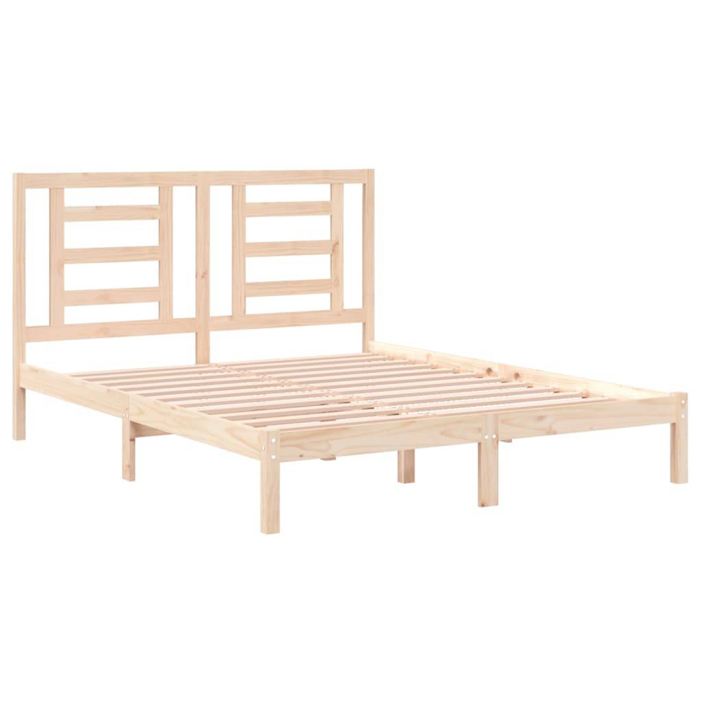vidaXL Massivholzbett ohne Matratze 150x200 cm Kiefernholz