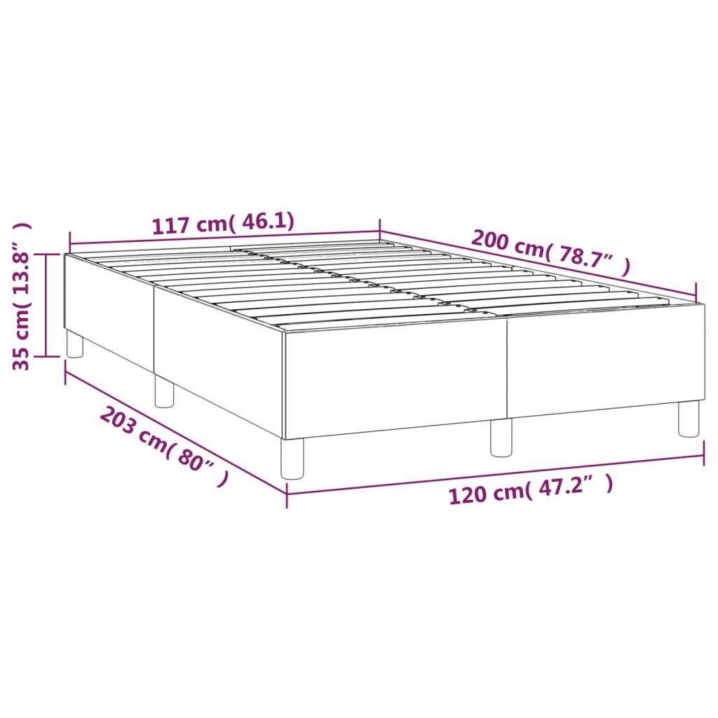 vidaXL Bettgestell ohne Matratze Creme 120x200 cm Stoff