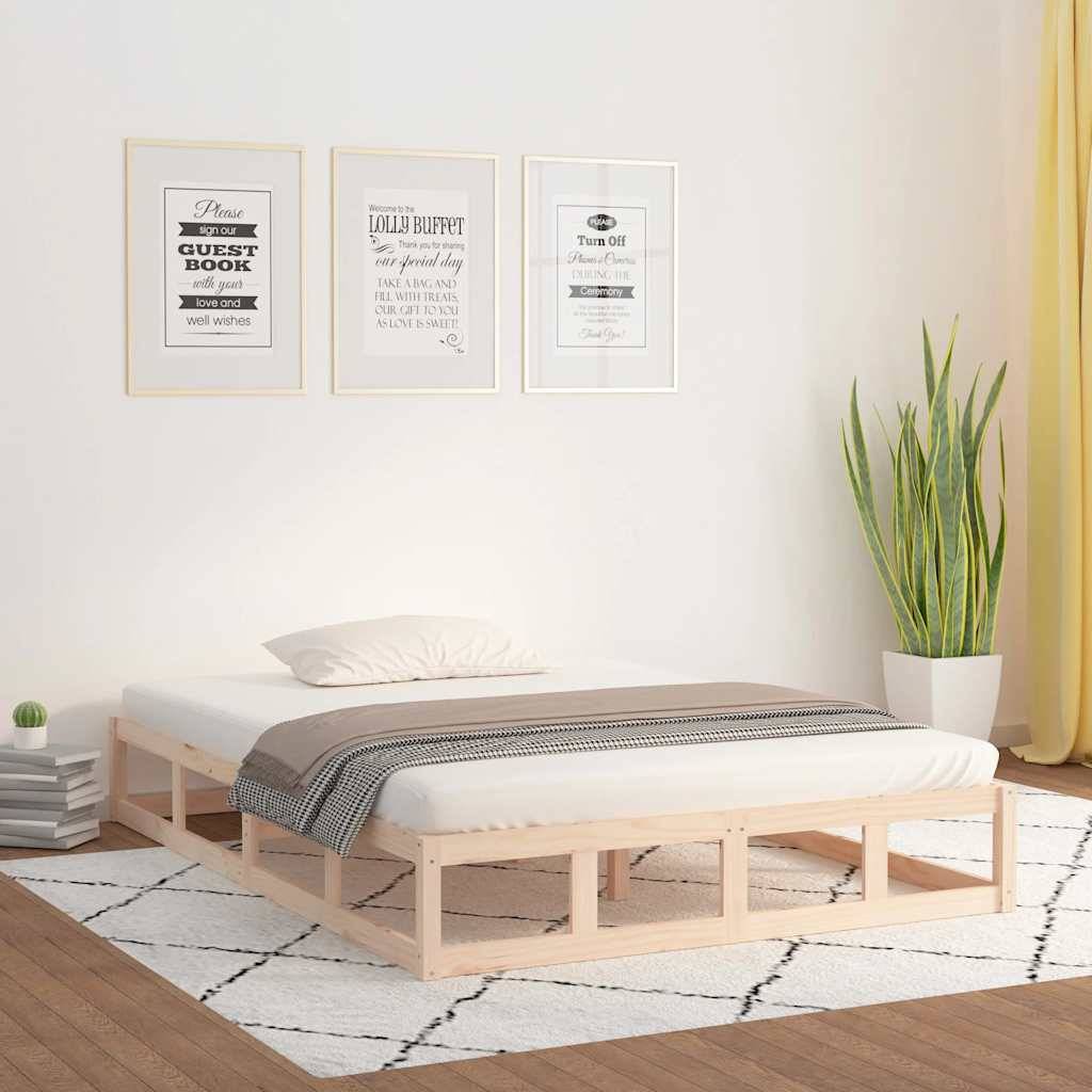 vidaXL Massivholzbett 160x200 cm