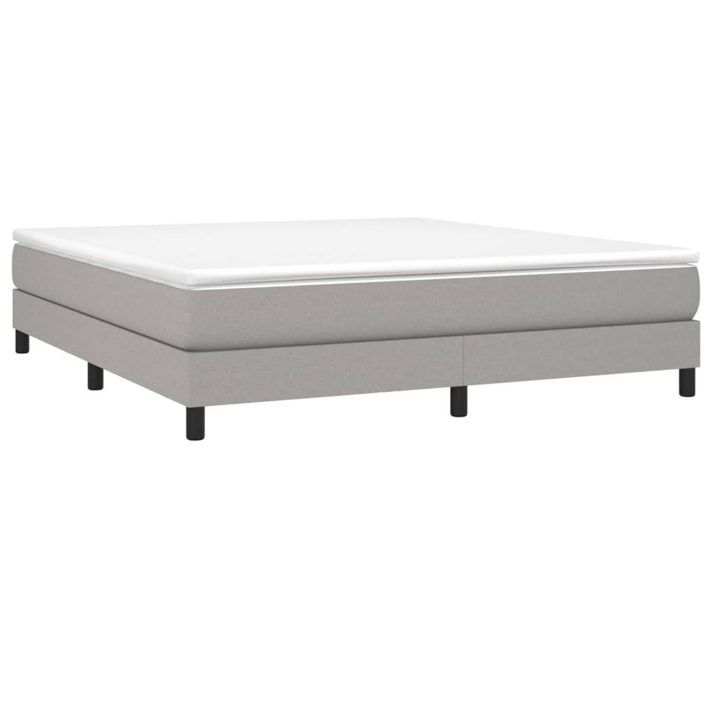 vidaXL Bettgestell ohne Matratze Hellgrau 160x200 cm Stoff