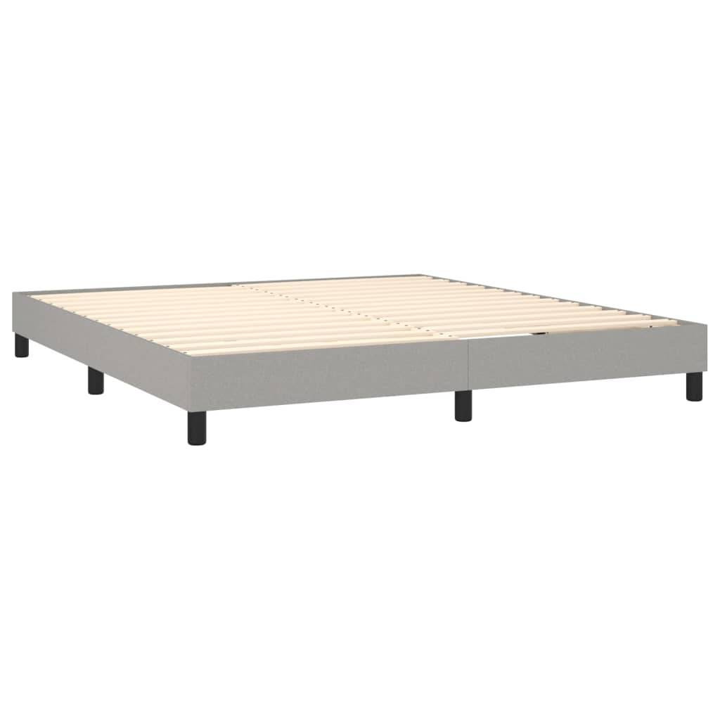 vidaXL Bettgestell ohne Matratze Hellgrau 160x200 cm Stoff