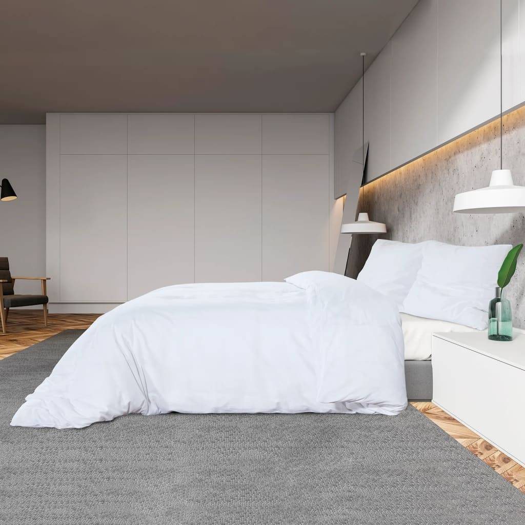 vidaXL Bettwäsche-Set Weiß 155x220 cm Leichte Mikrofaser