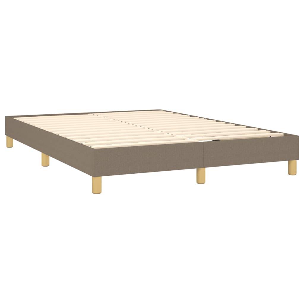 vidaXL Bettgestell ohne Matratze Taupe 140x200 cm Stoff