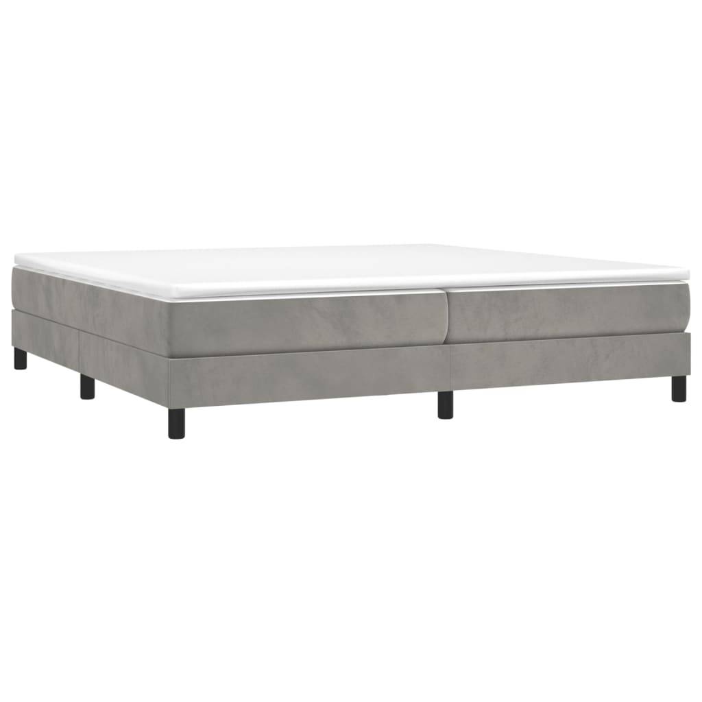 vidaXL Bettgestell ohne Matratze Hellgrau 200x200 cm Samt