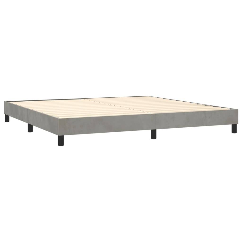 vidaXL Bettgestell ohne Matratze Hellgrau 200x200 cm Samt