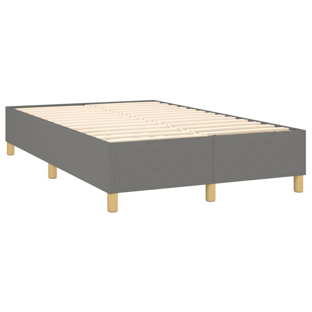 vidaXL Bettgestell ohne Matratze Dunkelgrau 120x200 cm Stoff