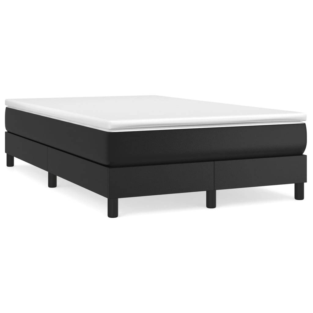 vidaXL Bettgestell Schwarz 120x200 cm Kunstleder