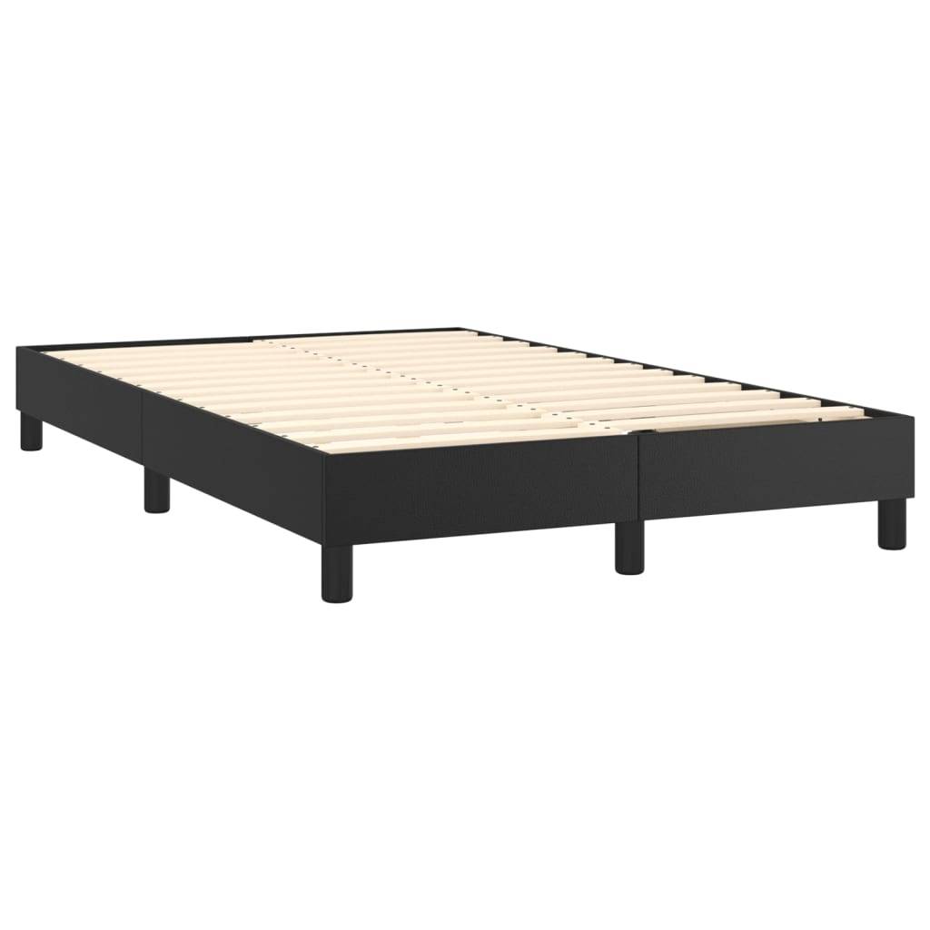 vidaXL Bettgestell Schwarz 120x200 cm Kunstleder