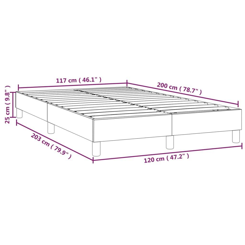 vidaXL Bettgestell Schwarz 120x200 cm Kunstleder
