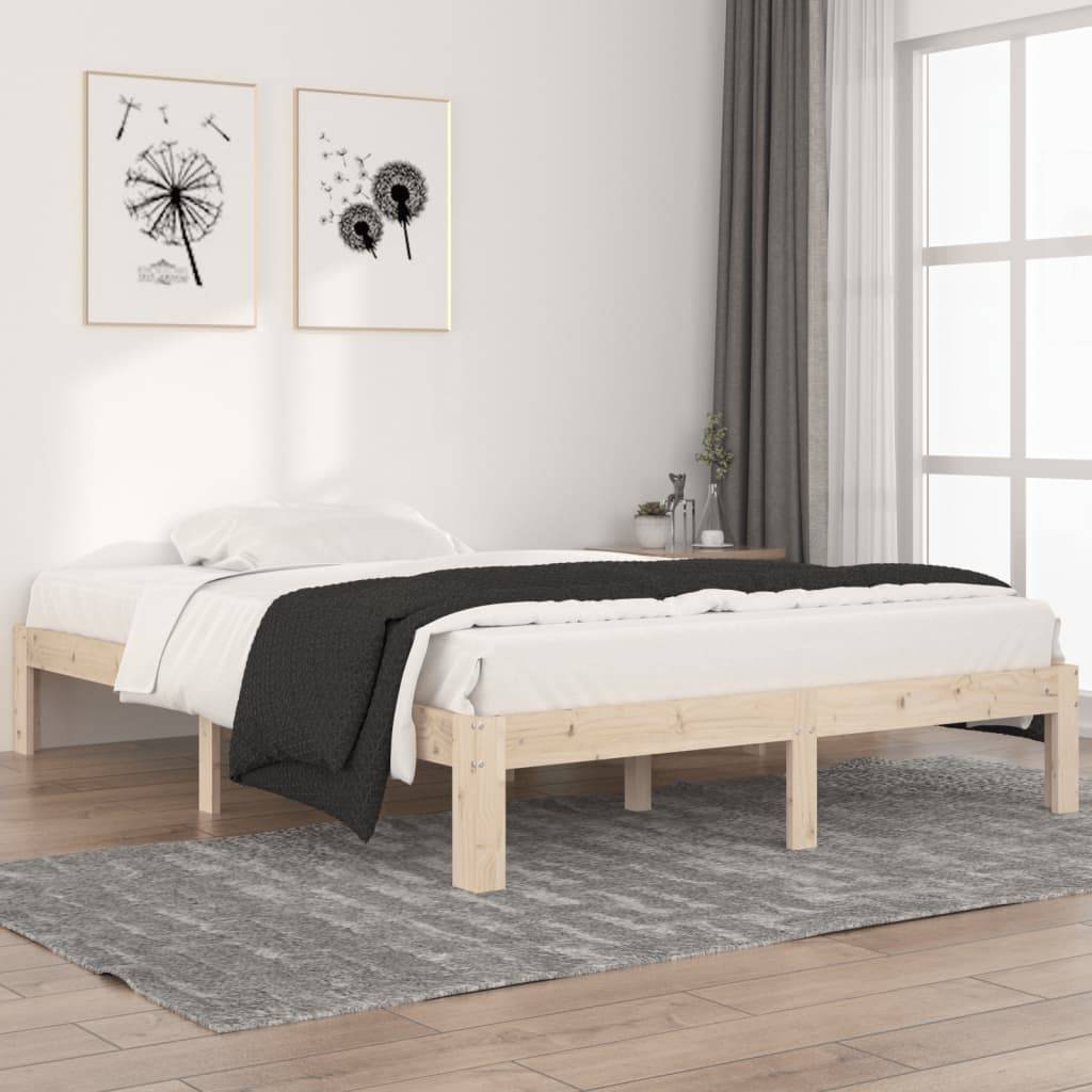 vidaXL Massivholzbett Kiefer 140x200 cm