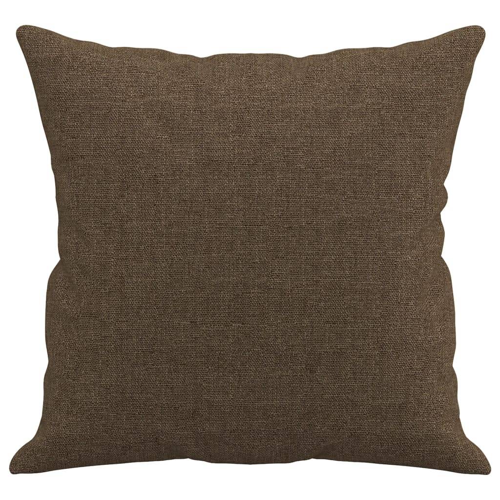 vidaXL Zierkissen 2 Stk. Braun 40x40 cm Stoff