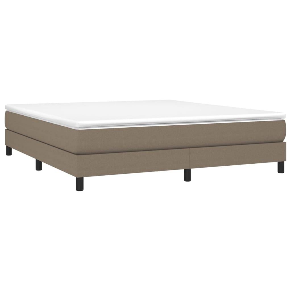 vidaXL Bettgestell ohne Matratze Taupe 180x200 cm Stoff