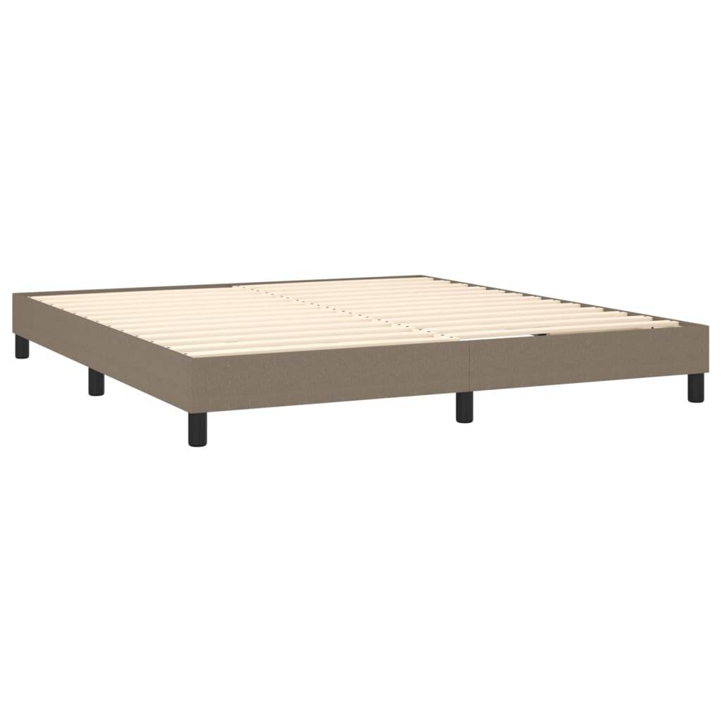 vidaXL Bettgestell ohne Matratze Taupe 180x200 cm Stoff